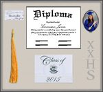 High School Diploma Frame - Silver Shadow Box