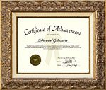 Signature Certificate Frame with Pongee Silk Liner