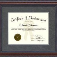 Burl Hardwood Designer Certificate Frame