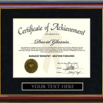 Customizable Certificate Frame in Cherry Finish