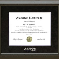 Amberton University Classic Frame in Black Suede