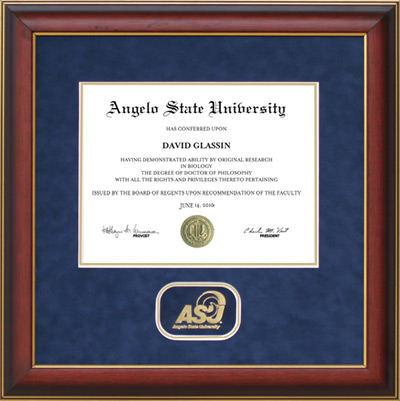 Angelo Diploma Frame with Embossed ASU Logo