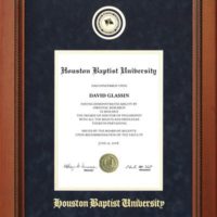 HBU Designer Diploma Frame in Marine Blue Suede