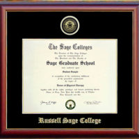 Russell Sage College Diploma Frame in Carbon Black Suede
