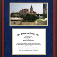 St. Edward's University Diploma Frame with Campus Image