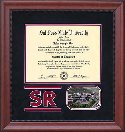 Sul Ross Logo Diploma Frame