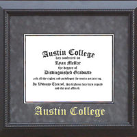 Austin College Diploma Frame in Embossed Gray Suede