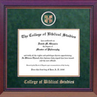 College of Biblical Studies Designer Diploma Frame