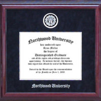 Northwood University Designer Diploma Frame in Carbon Black Suede