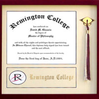 Remington College Diploma Frame with Tassel Display