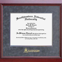 SWA University Classic Diploma Frame in Grey Suede