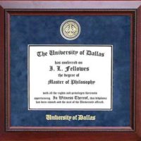 University of Dallas Designer Diploma Frame