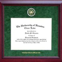 University of Houston - Clear Lake Designer Diploma Frame
