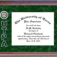 UT Pan American Diploma Frame with Bevel-Cut UTPA Logo