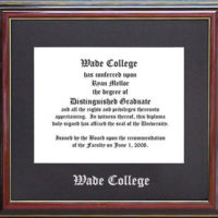Wade College Essential Diploma Frame