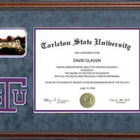 Tarleton State University Diploma Frame with Bevel Cut Logo