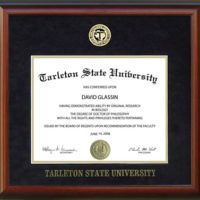 Tarleton State Diploma Frame with Embossed Suede Mat