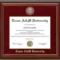 Texas A&M University Designer Frame with Custom Medallion