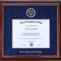 Texas Chiropractic College Diploma Frame