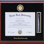Texas Tech Tassel Diploma Frame with Medallion