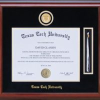 Texas Tech Tassel Diploma Frame with Medallion