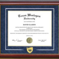 Texas Wesleyan University Classic with a Twist Diploma Frame