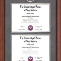 UTSA Double Diploma Frame