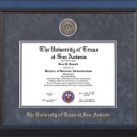 UTSA Frame with Suede Mat and Embossed School Seal