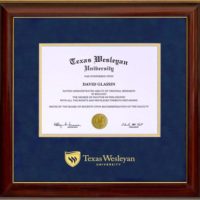 Texas Wesleyan Classic Diploma Frame
