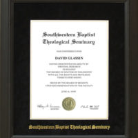 Southwestern Baptist Theological Seminary Classic Diploma Frame