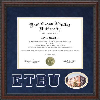 East Texas Baptist University Diploma Frame
