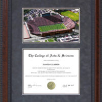 Diploma Frame with University of Iowa (UI) Kinnick Stadium Lithograph