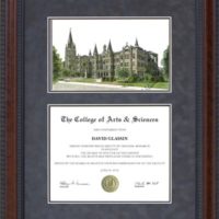 Our Lady of the Lake University (OLLU) Frame with Campus Lithograph