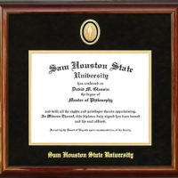 Sam Houston Graduation Frame with Custom Medallion