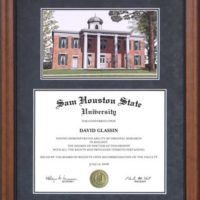 SHSU Diploma Frame with Campus Lithograph