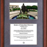 SFA Lithograph Diploma Frame with Cherry Ascot Frame