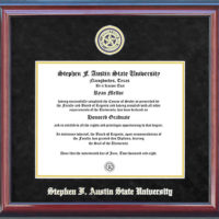 Stephen F. Austin Diploma Frame with Black Suede Mat