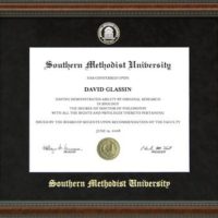 Southern Methodist University Embossed Diploma Frame