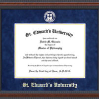 St. Edward's University (SEU) Burl Diploma Frame