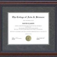 Burl Hardwood Designer Diploma Frame
