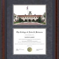 Texas A&M University, Kingsville (TAMUK) Frame with Campus Lithograph
