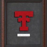 Texas Tech Logo with 'Thanks Mom and Dad' Text