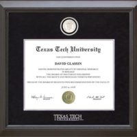 Texas Tech Diploma Frame with Custom Minted Medallion