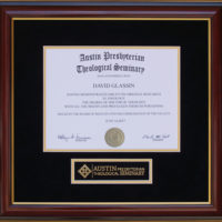 Austin Seminary Diploma Frame