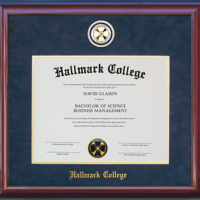 Hallmark College Diploma Frame with Custom Medallion