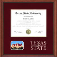 Texas State Diploma Frame with Etched Acrylic Logo