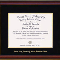 Texas Tech HSC Embossed Diploma Frame