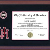 University of Houston Designer Logo Diploma Frame with Recessed Seal