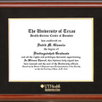 UT Health Diploma Frame with Suede Matting