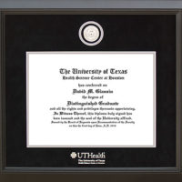 UTHSC-Houston Diploma Frame with Custom Silver Medallion
